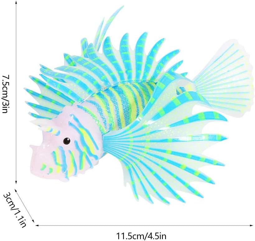 HEEPDD Artificial Glowing Lion Fish, Silicone Material, 4.5in Ornament