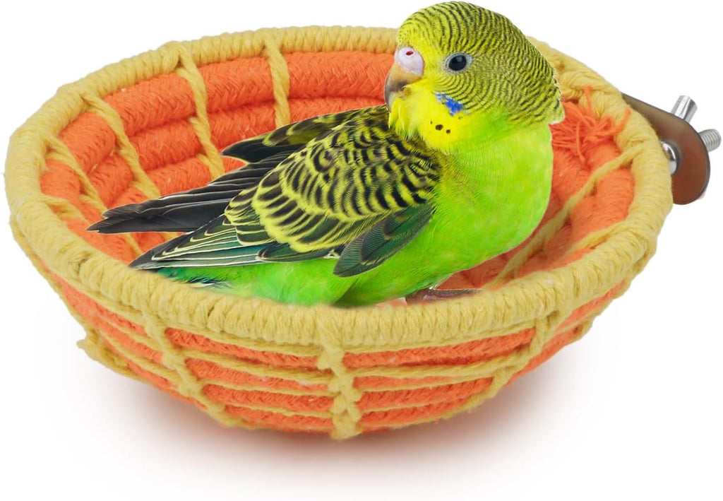 Hypeety Bird Breeding Nest Handmade Cotton Rope Bird Hatch House, Green