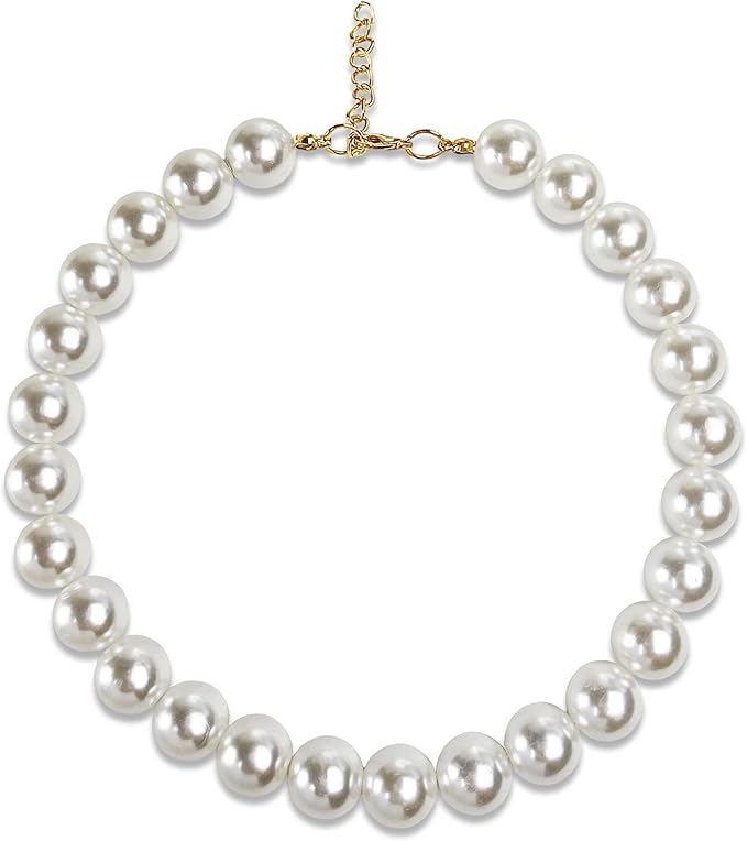 Chunky Pearl Dog Collar Large Breed, Adjustable Dog Necklace, Beaded Dog Collar - Image 7