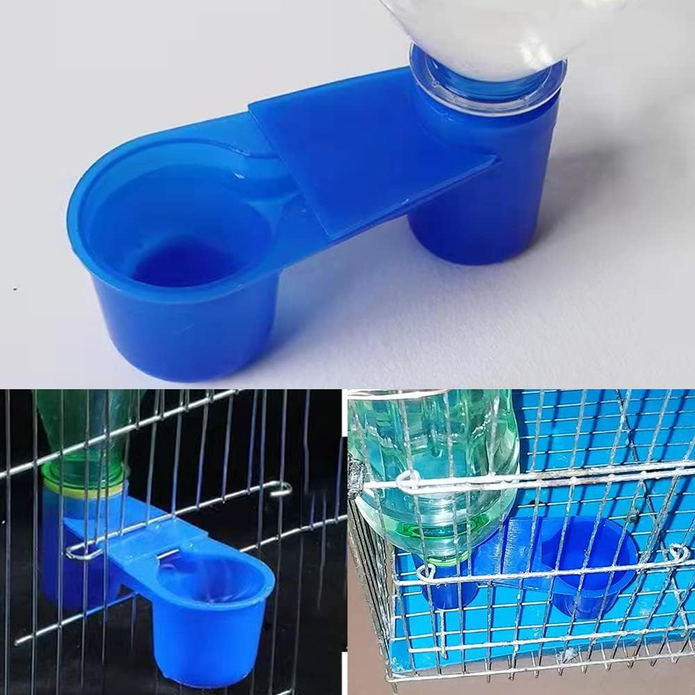 12Pcs Automatic Bird Waterer Cups Poultry Waterer Cage Feeder