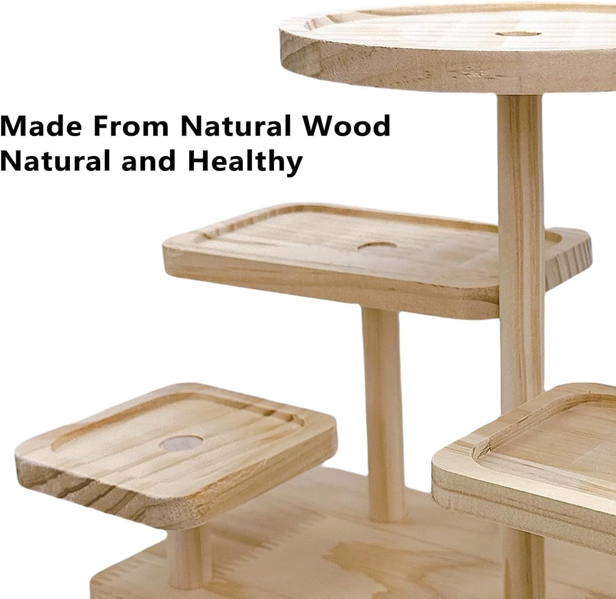 Wood Hamster Platform Rat Climbing Toys for Gerbil Hamster Cage Accessories