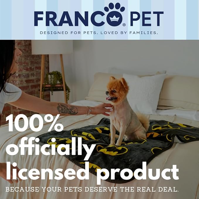 Franco Pet Batman DC Comics Bat Shield Logo Super Soft Cozy Waterproof - Image 8