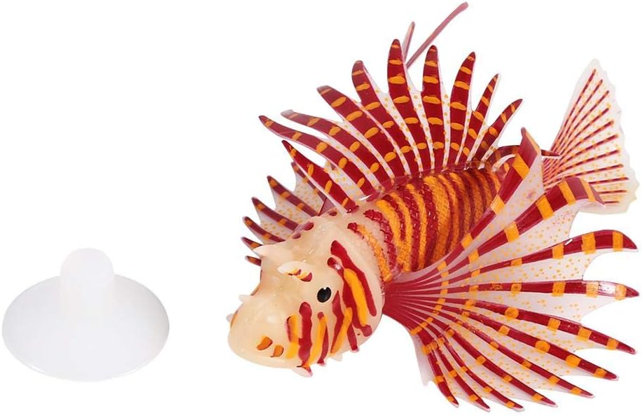 HEEPDD Artificial Glowing Lion Fish, Silicone Material, 4.5in Ornament