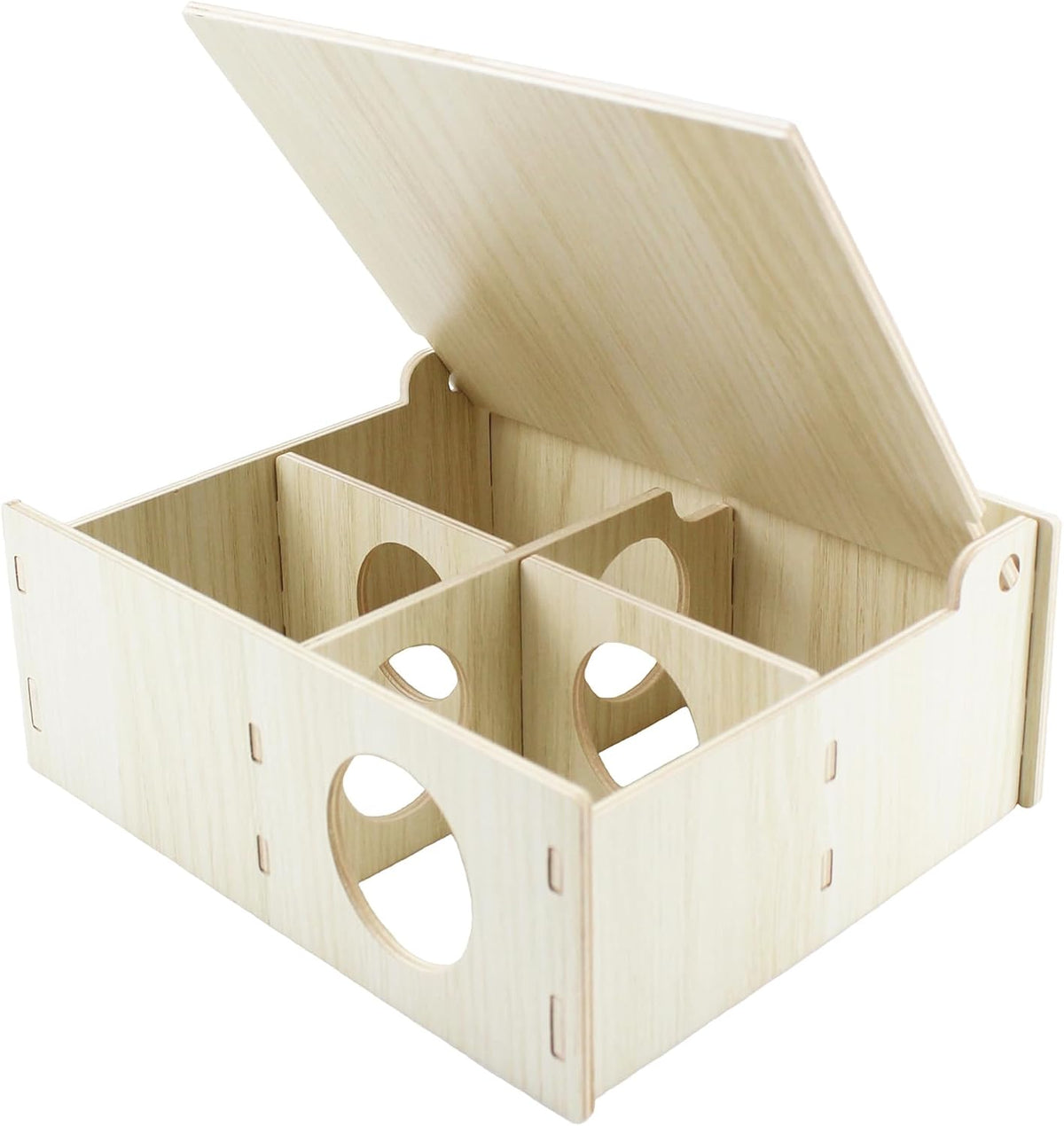 Amonk 10x8x4in Multi-Chamber with Play Tunnel Hamster House for Small Pets