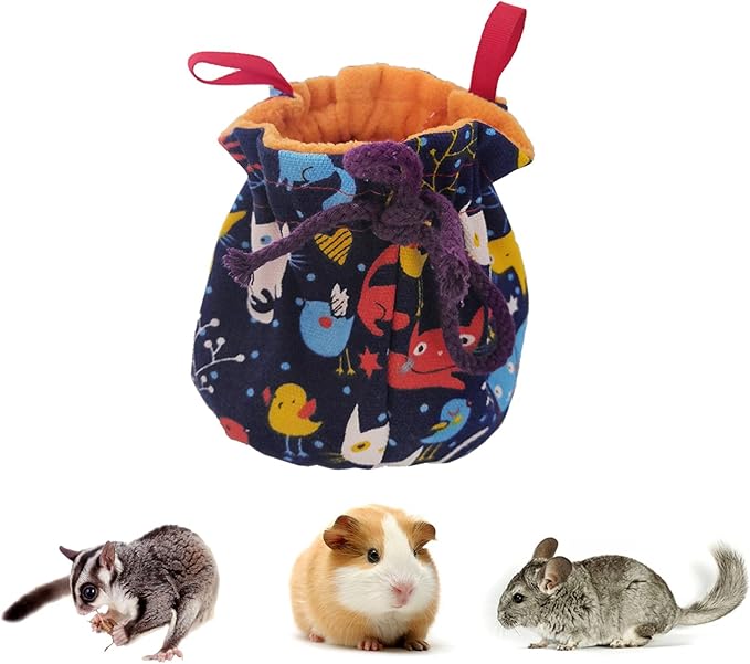 Dnoifne Sugar Glider Hanging Bed House, Sugar Glider Hamster Sleeping Pouch - Image 3