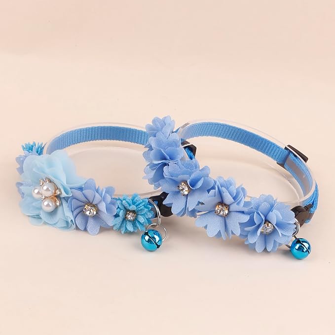 2 Pack Cat Collar Pink Floral - Image 4