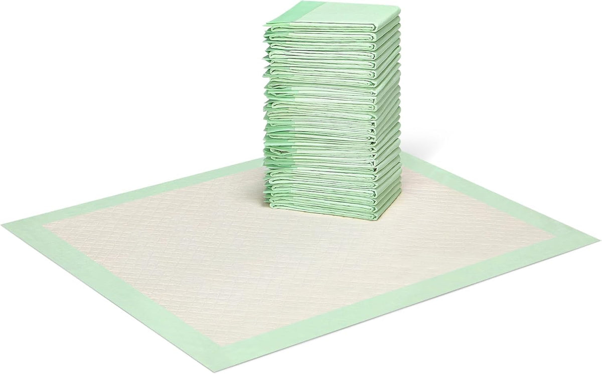 Amazon Basics Bamboo Leakproof Dog and Puppy Pee Pads Regular/Standard Pack of 25 Size 28'' x 34''