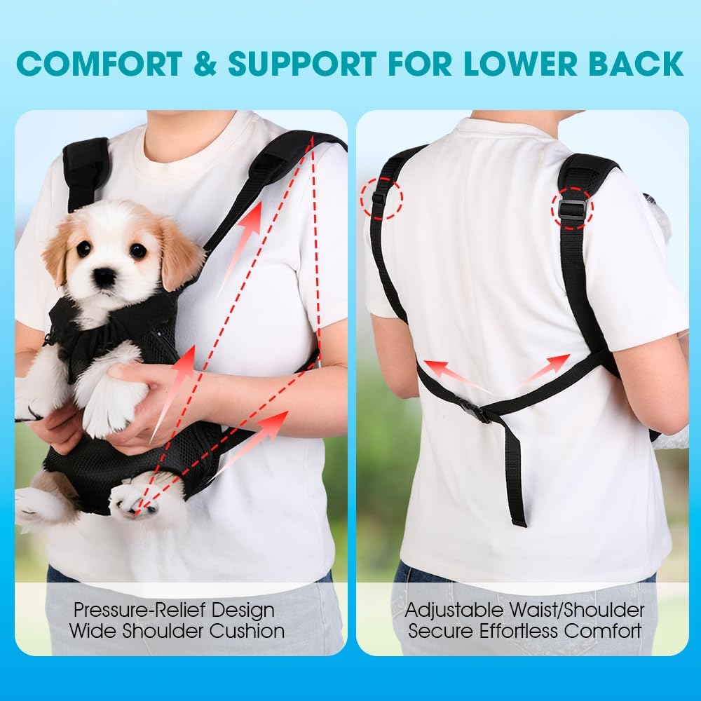 Mosago Dog Backpack Carrier, Front Chest Carrier for Small Dogs