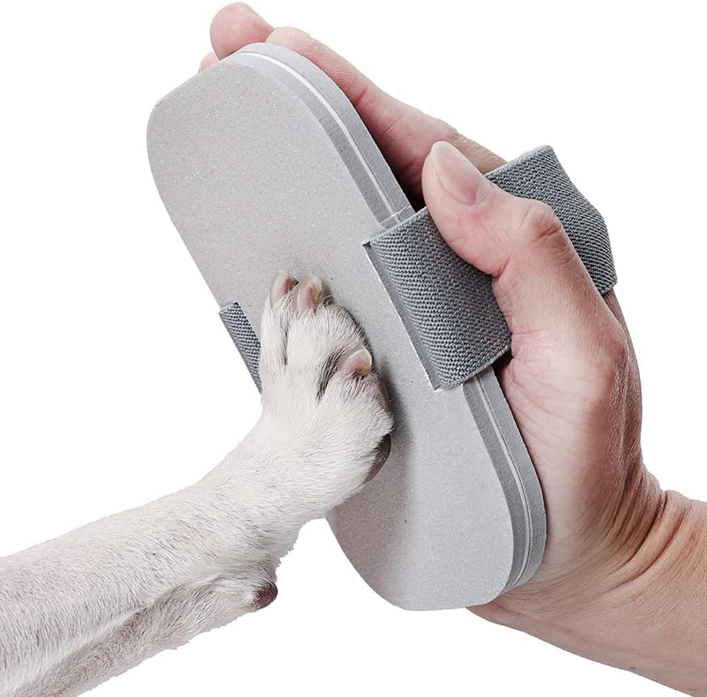WAYUTO 2Set Dog Nail Scratch Boards and Cleaning Brush Anxiety-Free Nail File for Dogs Large Scratching Pad Handheld Board for Nails Soft Pet Brush Pet Claw Care Tools