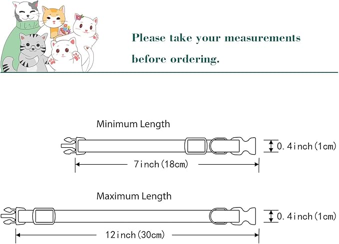 Yizepet Cat Collars, Breakaway Kitten Collar, Cute Kitty Collar in 2 Pack - Image 7