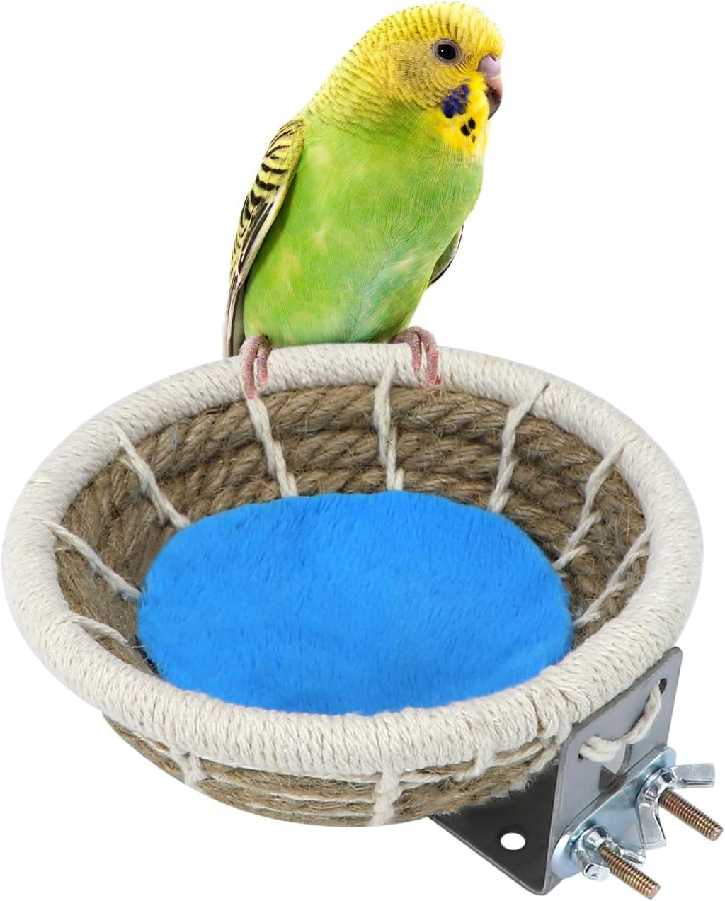 Wontee Bird Nest Breeding Nest Bed Bird Cage House for Parrots Budgies Parakeets Cockatiels Canary Finch Lovebirds (Cotton Rope)