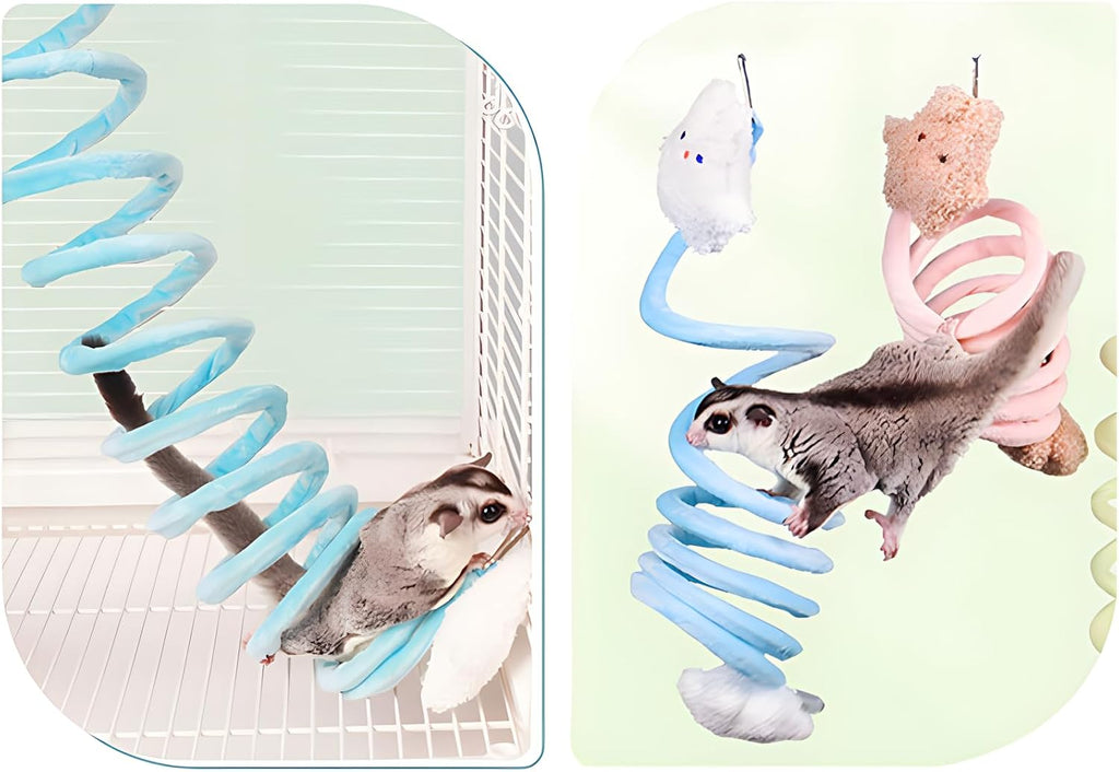 2Pcs Elastic Sugar Glider Climbing Rope Toys, Hanging Cage Accessory