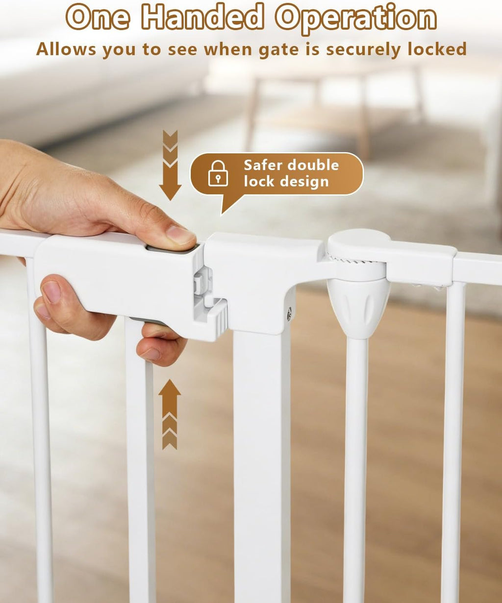 33-80" Extra Wide Baby Gate for Large Openings & Awkward Spaces, 30" Tall