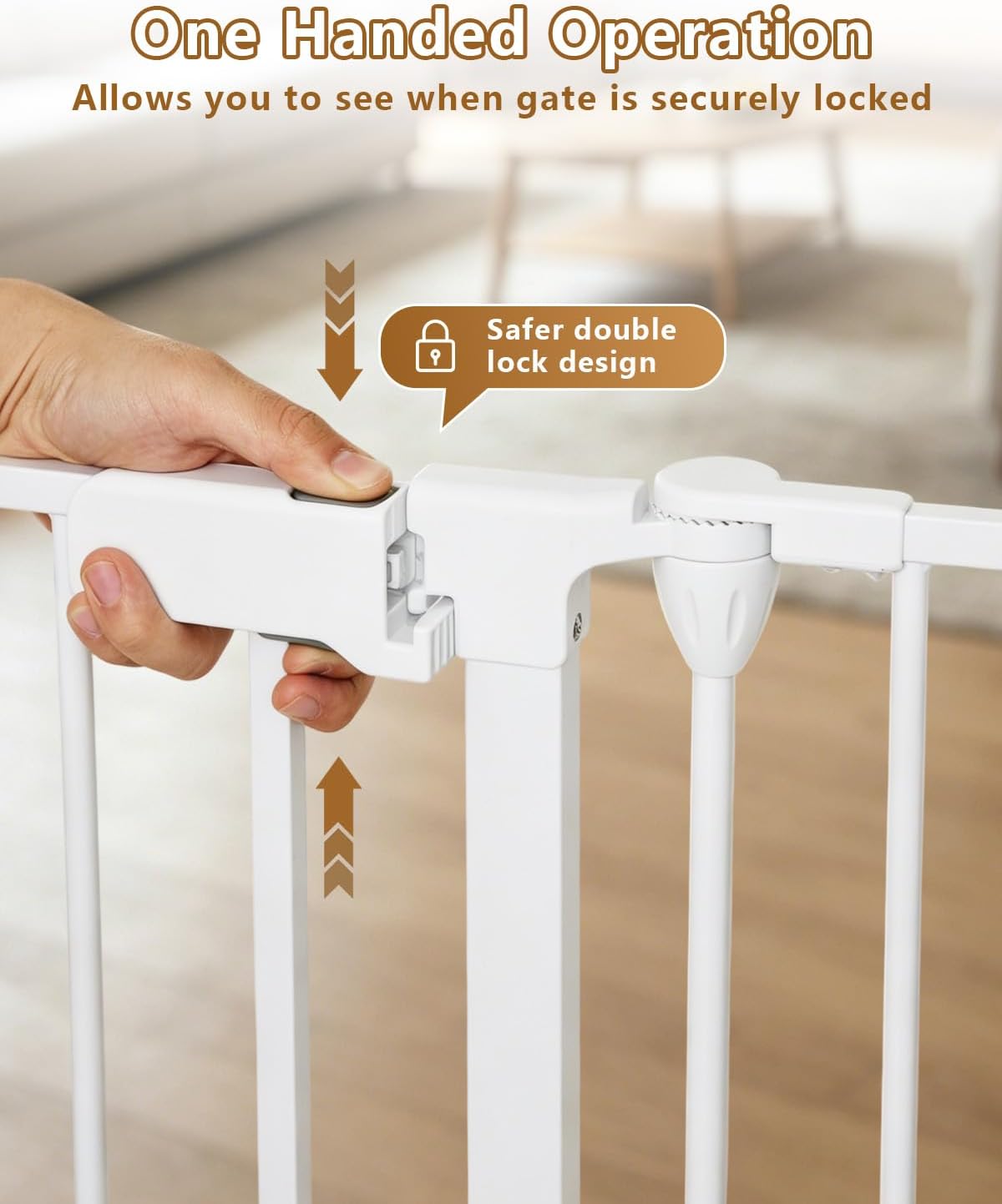 33-80" Extra Wide Baby Gate for Large Openings & Awkward Spaces, 30" Tall