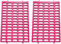 Rabbit Cage Mats with Side Clips, 15 x 10 in, Pink, 2 Pack