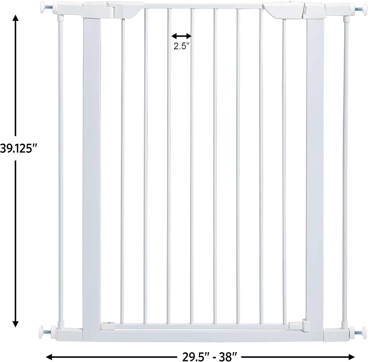 Midwest Homes 39-Inch Walk-Thru Steel Dog Gate, Expands to 38"