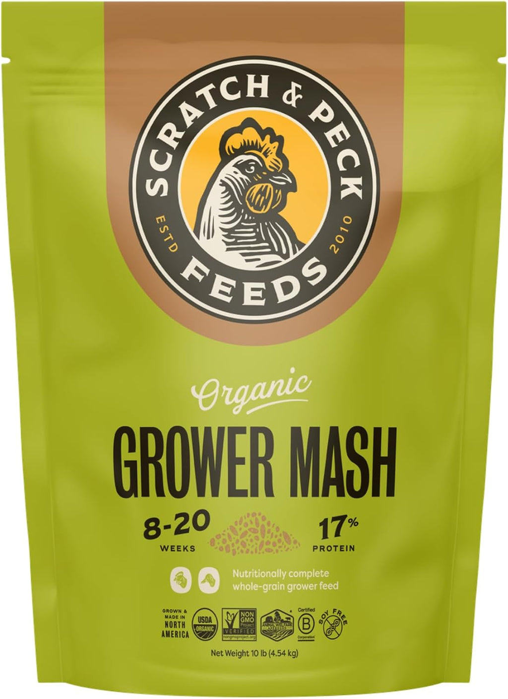 Scratch and Peck Feeds | Starter Mash for Chickens & Ducks | 10 lb Pouch