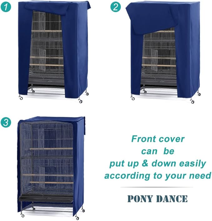 PONY DANCE Pets Product Universal Birdcage Cover Blackout & Breathable Birdcage - Image 4