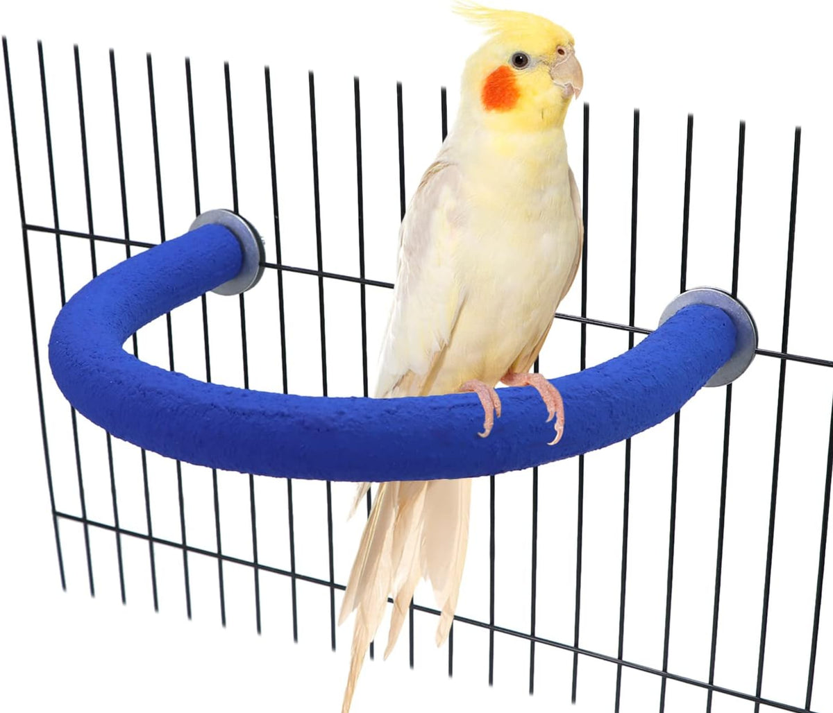 Wontee Bird Perches Bird Cage Sand Perch Stand for Budgies Parakeets Cockatiels Conures (Random Color) (90 Degrees)