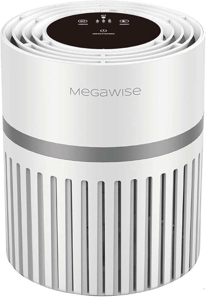 MEGAWISE Air Purifier for Large Rooms, 25db Filtration System Cleaner Odor by MEGAWISE