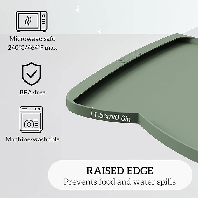 OHMO Dog Food Mat w/Residue Collection Pocket Silicone Pet Feeding Mat - Image 5