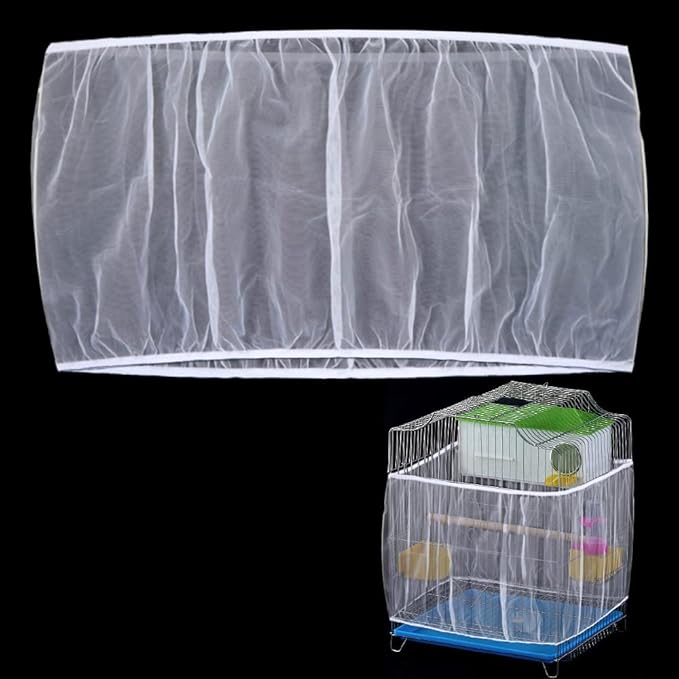 Bird Cage Seed Catcher Skirt, Bird Cage Mesh Net Cover, Parakeet Cage Skirt by Unknown