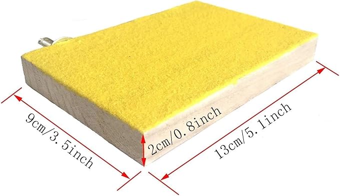 Litewoo 4 PCS Bird Perch Stand Toy Parrot Wooden Stand Platform Colorful Sand - Image 4