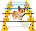 Dog Agility Equipment Set, 6 Adjustable Hurdles with 12 Cones and Poles