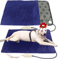 Pet Heating Pad for Large Dogs & Cats - 34"x21" Waterproof Heated Bed with Chew-Resistant Cord, Adjustable Temperature & Removable Washable Cover