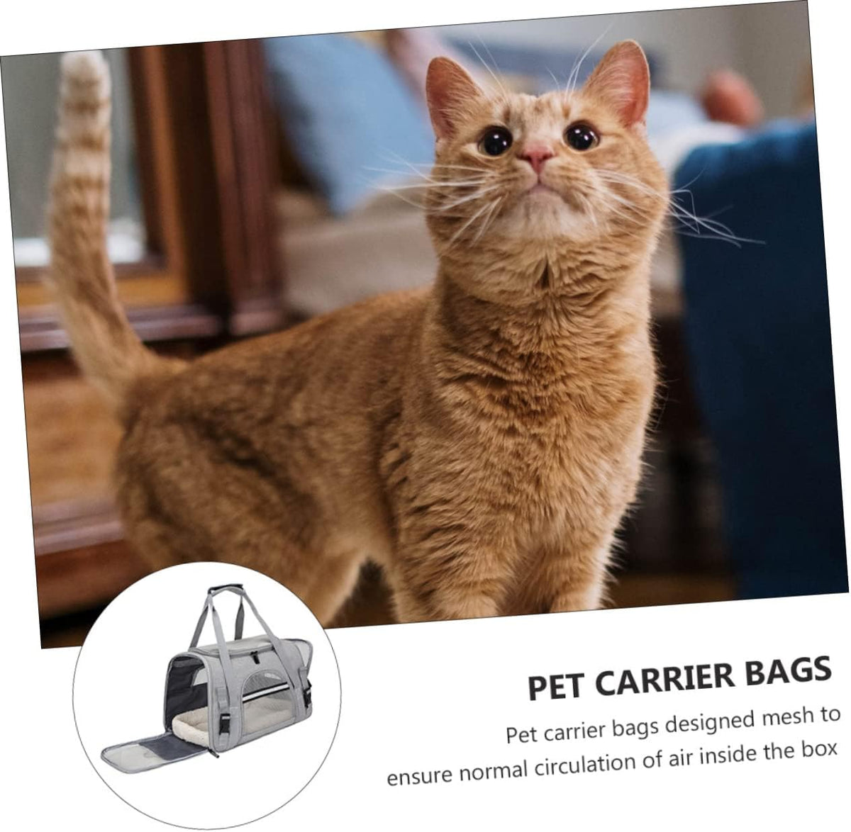 Milisten Breathable Pet Carrier Bag Collapsible Dog Cat Backpack for Travel Camping Sightseeing with Mesh Ventilation Comfortable Spacious Design Gray