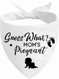 Pregnancy Announcement Dog Bandanas, Guess What? My Mom is Pregnant Reveal Scarf by Lcekterur