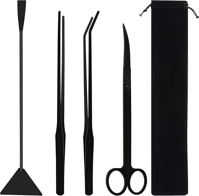 Aquascaping Tools Aquarium Kit – 4PCS Plant Trimming Tool Set by Unknown