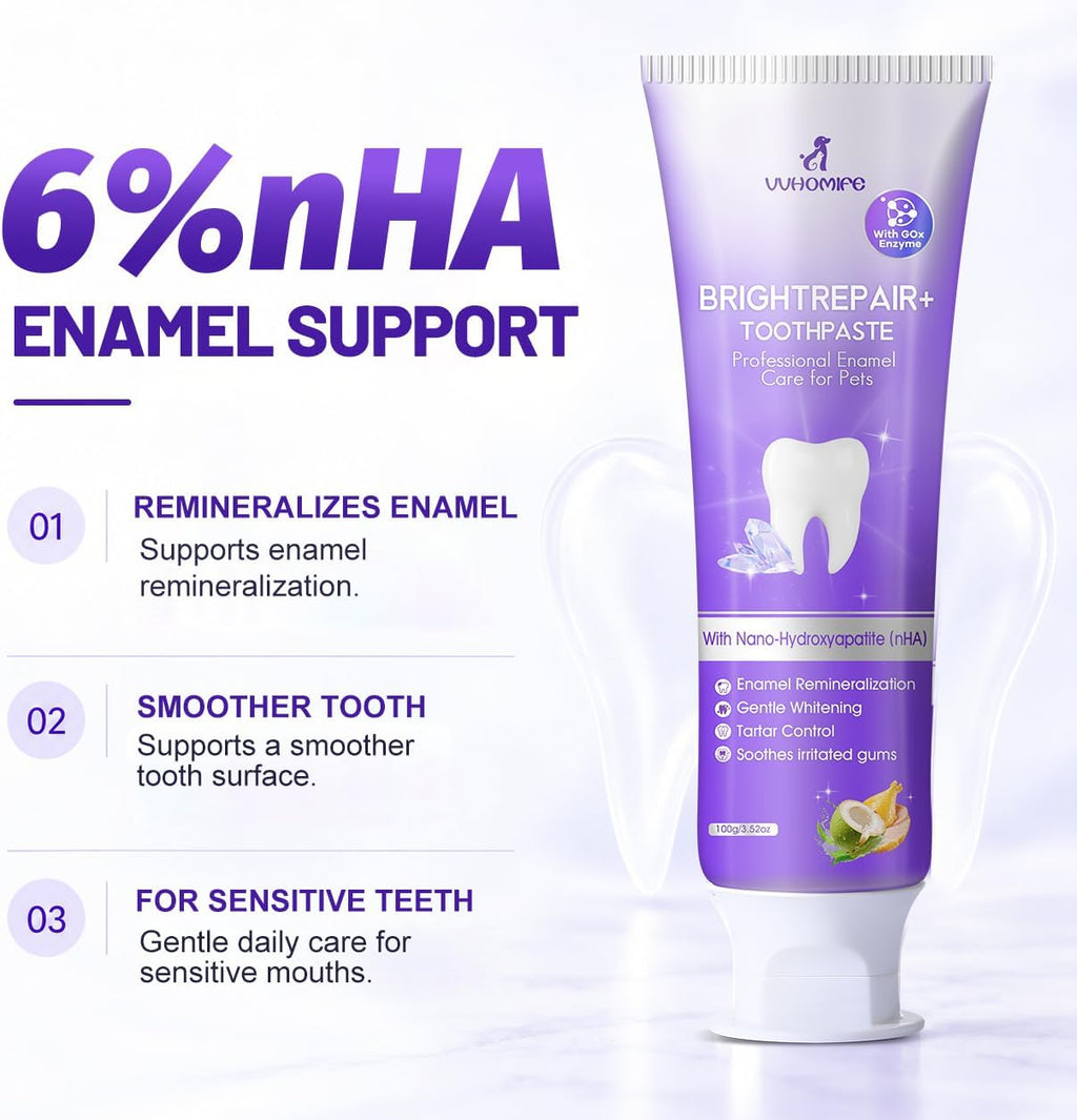 Nano-Hydroxyapatite Dog & Cat Toothpaste, Enamel Care, Coconut Oil, 3.52 oz