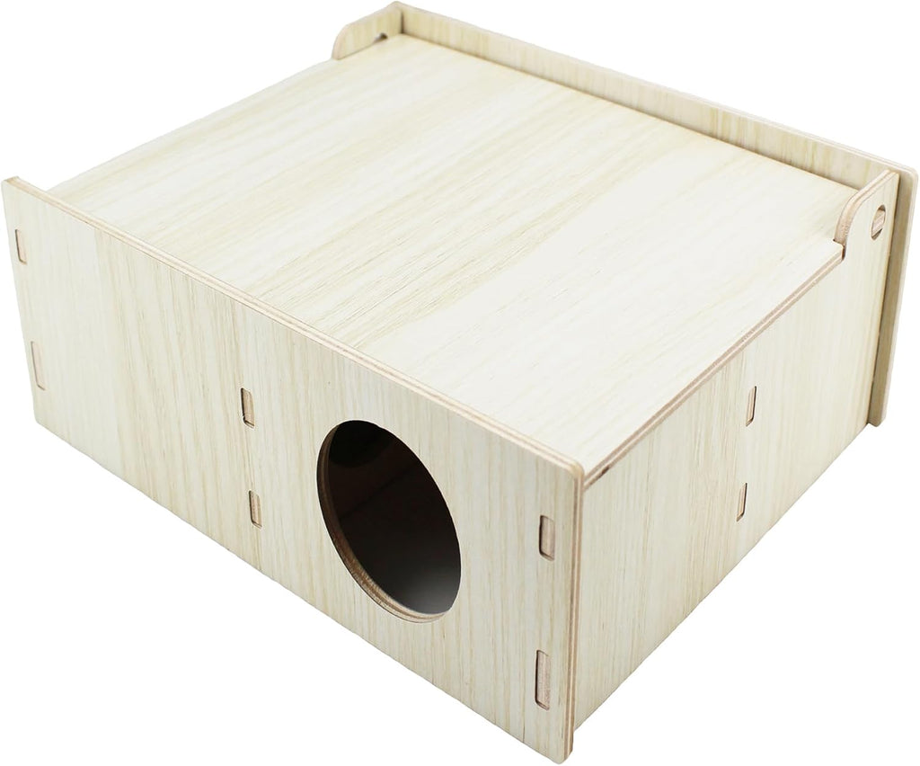 Amonk 10x8x4in Multi-Chamber with Play Tunnel Hamster House for Small Pets