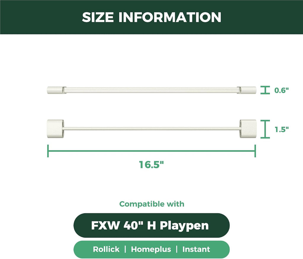 FXW Divider Connectors, Dog Playpen Accessories, 2 Pack, White