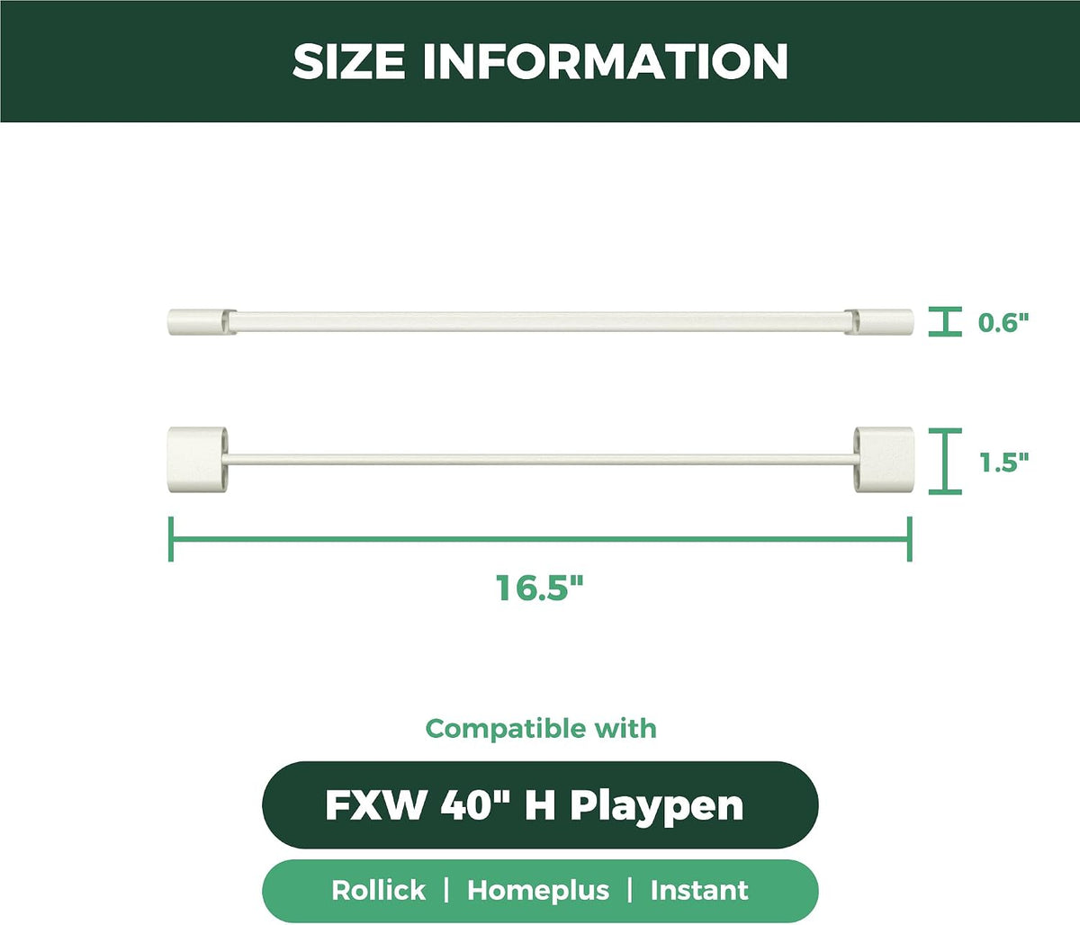 FXW Divider Connectors, Dog Playpen Accessories, 2 Pack, White
