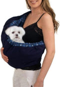 Pet Sling Carrier, OrgMemory Cat Front Carrier Chest, Small Dog Sling Outdoor Cat Papoose Most Suitable: 3-8 lbs (Blue Plaid)