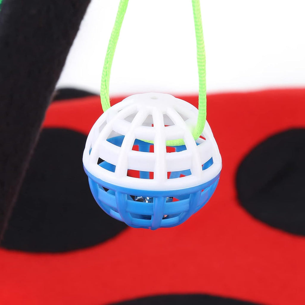 JTLB Cat Activity Play Mat Cat Activity Mat, 21.7 x 21.7 x 13.8 inch Foldable Cat Activity Play Mat Tent Multifunction Pet Bed with Hanging Toy Balls