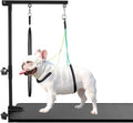Dog Grooming Table Arm with Metal Clamp,35" Adjustable Portable Arm for Table with 1 Loop Noose & Two No Sit Haunch Holder,Grooming Restraint for Small Medium Pets