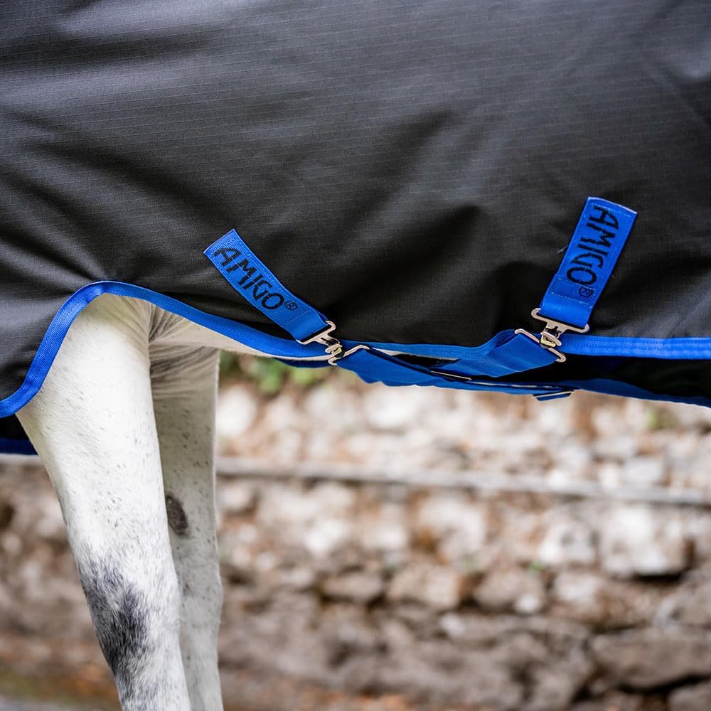 Horseware® Amigo® Ripstop 900D Turnout 0g - Black/Classic Blue, 81 inches