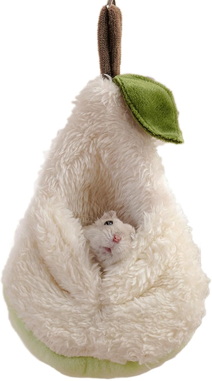 Soft Small Pet Bed, Hamster Nest Pouch Cute Mouse House Hammock Sugar Glider Hideout Cage Accessories, Bedding for Gerbil Degu Golden Bear Hedgehog