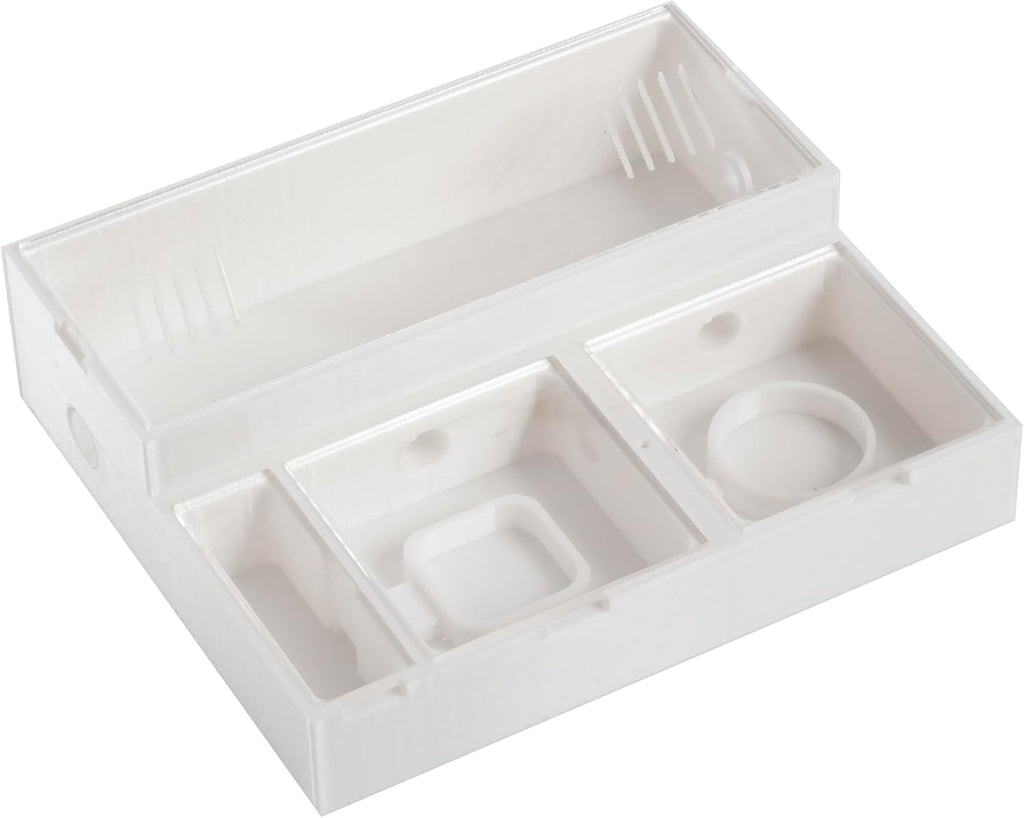 Ant Farm Formicarium with Large Activity Chamber, 2 Small Chambers, Water Area, 2 10mm Extension Ports, White
