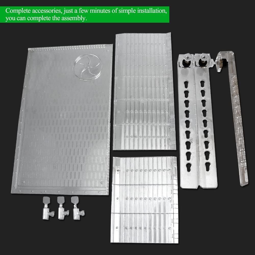 RUIAN Transparent Turtle Basking Platform Hanging Turtle Ramp, Resting Terrace for Turtles Tank Aquarium (30 * 18cm)