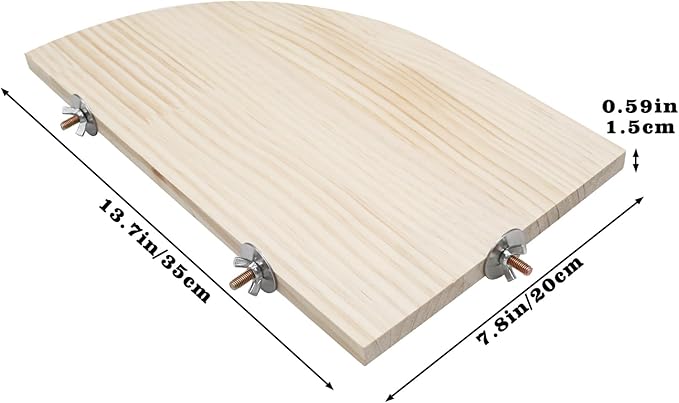 Bird Perch Stand Platform, 13.7 × 7.8 Inch Large Natural Wooden Small Animals - Image 2
