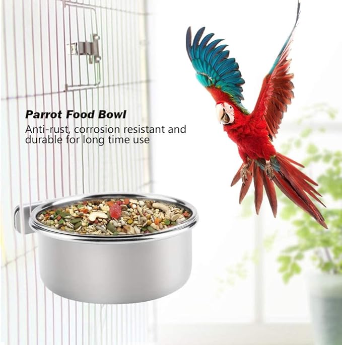 Tfwadmx Bird Feeding Dish Cups Parrot Food Bowl Clamp Holder Coop Cup - Image 7