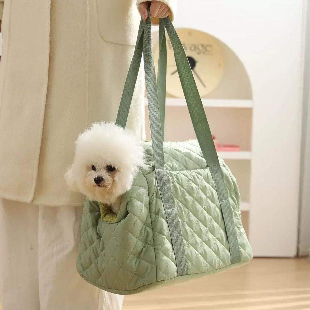 2-in-1 Convertible Pet Carrier & Bed, Soft-Sided Portable Travel Tote with Safety Tether, Pet Car Seat, for Small Dogs & Cats, Soft Plush Inner Lining, Ideal for Car Travel, Shopping