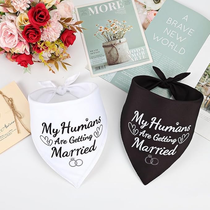 SZEE Engagement Gifts for Couples, 2 Pack My Humans are Getting Married Dog - Image 5