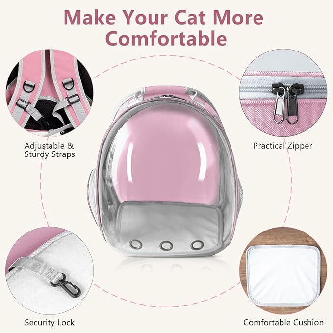 Cat Backpack Carrier Back Expandable Bubble Pet Carrier Backpack - Image 4