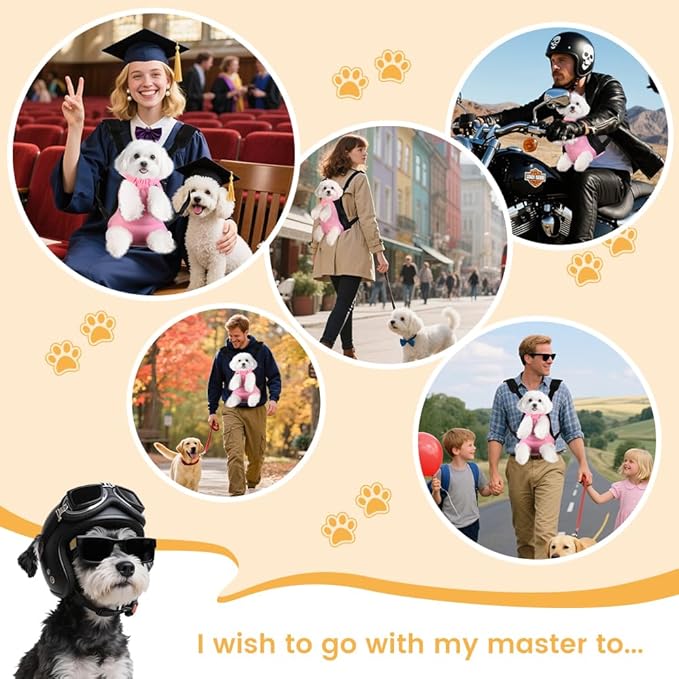 Inspack Dog Backpack Carrier/Cat Carrier, Adjustable Pet Front Carriers Travel - Image 6