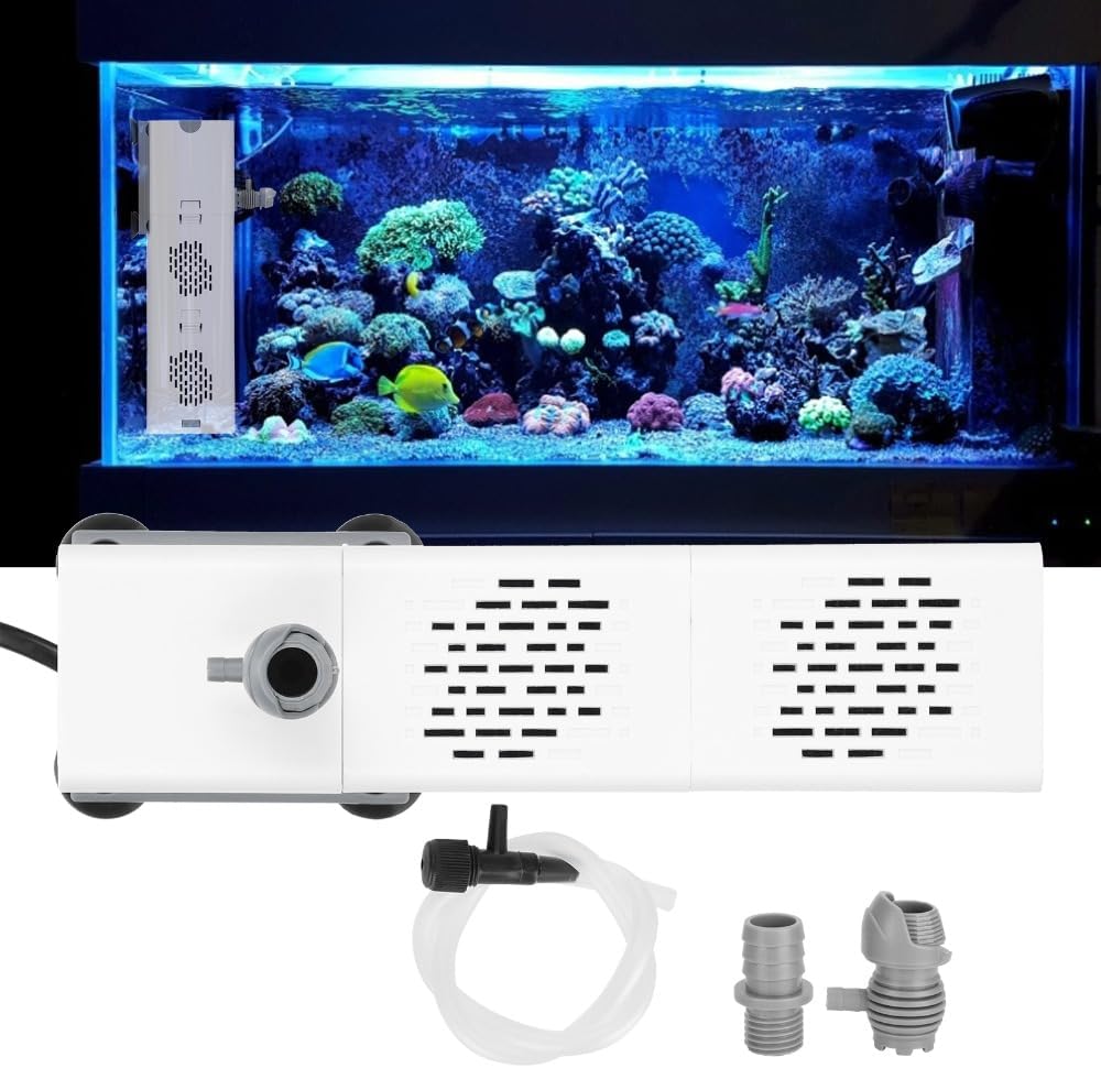 ZYN61 Submersible Aquarium Filter 6W 500L/H – 4-in-1 Water Pump with Multi-Layer Filtration for Fish Tank Cleaning and Oxygenation(US)